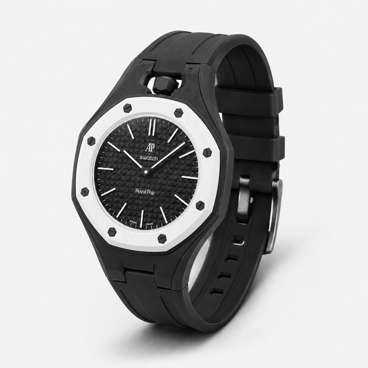 Royal Pop FKM Rubber Strap - Black