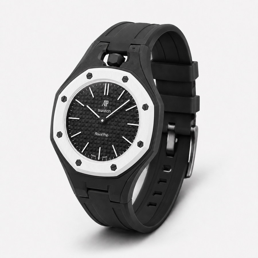 Black Royal Pop FKM rubber strap