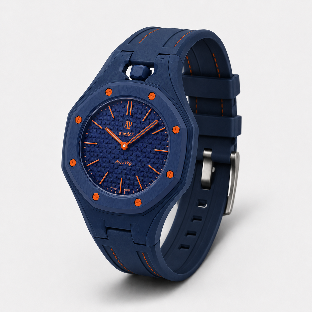 Royal Pop FKM Rubber Strap - Navy